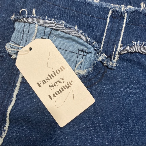 Fashion Sexy Lounge Distressed Patchwork High Waist Jeans - Size Medium - Picture 9 of 9